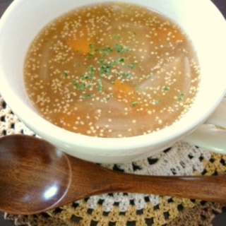 あったまる☆根菜のマスタードスープ